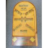 Monopoly bagatelle board with the original money and playing pieces, 103cmx54cm