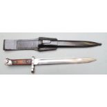 Austrian 1895 pattern Mannlicher bayonet with OE over WG to ricasso, 556 to crosspiece, 25cm