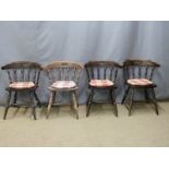 Four elm seated chairs