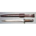 British 1903 sword bayonet, clear stamps to ricasso including Enfield makers mark and pommel, OTC (