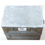 Two metal military ammunition crates or boxes, length 52cm. Consigned by a Royal Navy museum