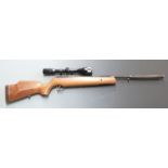 Theoben Sirocco .177 air rifle with semi-pistol grip, raised cheek piece to the stock, sling