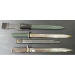 Two German Ersatz all steel bayonets, both with acceptance stamps, one stamped 772 to crosspiece,