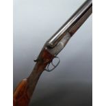 Lincoln Jeffries 12 bore side by side ejector shotgun with engraved lock, trigger guard, underside
