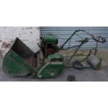 Vintage Dennis 30 inch lawnmower with hand start side valve engine, by repute ex Rolls Royce Derby