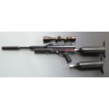 Logun S-16 take down PCP air rifle with pistol grip, 16 shot magazine, sound moderator, spare bottle