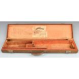 Westley Richards canvas bound shotgun case with fitted interior and 'Westley Richards (Liverpool)