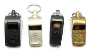 Four British Railways ACME whistles including Eastern and Western region examples