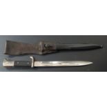 German KS98 pattern bayonet with 25cm fullered blade, scabbard and frog