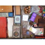 A collection of vintage games including a wooden chess set, Mah Jong, solitaire, Scandinavian wooden