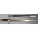 British 1887 pattern Martini Henry sword bayonet Mk3, clean stamps to ricasso and pommel,