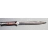 German 84/98 pattern bayonet with flashguard, 1943 42FFC to ricasso and 25cm fullered blade