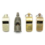 Four railway interest whistles comprising LNER, LNWR, GCR and NER