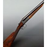 Charles Rossen 12 bore side by side shotgun with named and engraved locks, engraved trigger guard,