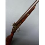 Diker Spanish 12 bore side by side muzzle loading hammer action shotgun with engraved locks and