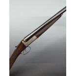 W Horton 12 bore side by side ejector shotgun with named and engraved locks, border engraved trigger