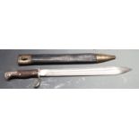 German 1898/05 pattern bayonet early type with part muzzle ring and no flashguard, clear stamps,