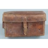 Vickers machine gun leather clinometer case stamped 'Case Clinometer Vickers .303 Machine Mark II