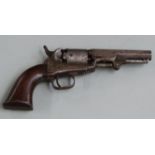 Colt London 1849 .31 five-shot single action pocket revolver with coaching scenes engraved to the