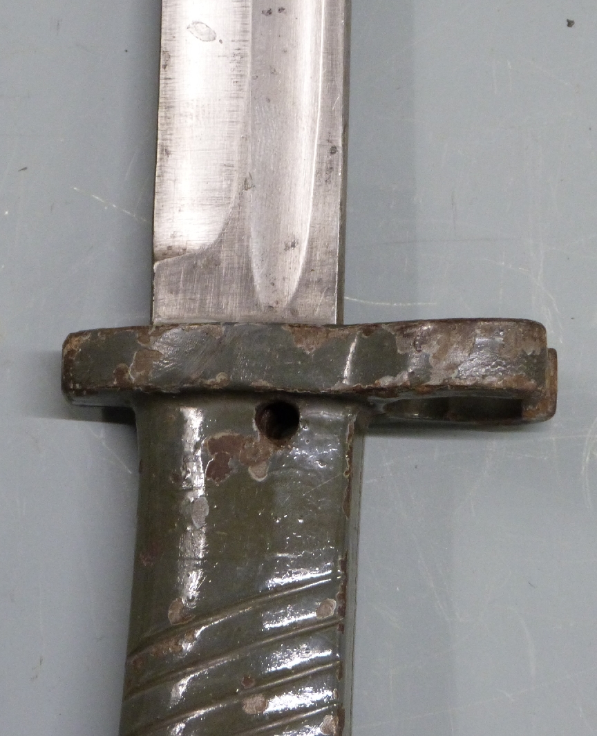 German 88/98 pattern Ersatz all steel knife bayonet with nine groove hilt, acceptance stamp to - Image 6 of 6