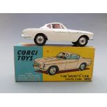 Corgi Toys diecast model The "Saint's" Car Volvo P1800 with white body and red interior, 258, in