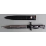 British L1A3 pattern bayonet stamped 600257 to grip, with 20cm fullered 'bowie' style blade and