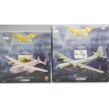 Two Corgi The Aviation Archive Military 1:144 scale diecast model aeroplanes limited edition B-29