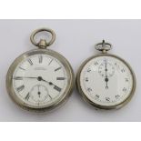 Southern Railways Waltham keyless winding open faced pocket watch with subsidiary seconds dial,