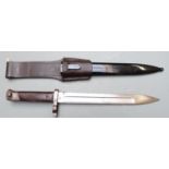 Austrian 1886/1888 pattern Mannlicher bayonet, QE over WG to ricasso and 118214 to crosspiece,
