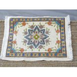 Turkish miniature silk carpet, 28 x 23 cm