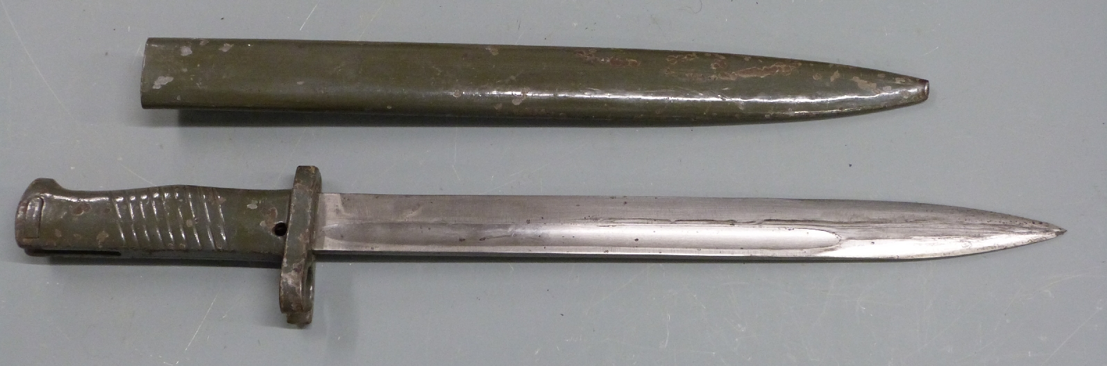 German 88/98 pattern Ersatz all steel knife bayonet with nine groove hilt, acceptance stamp to - Image 2 of 6
