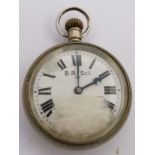 British Railways Scottish Region keyless winding open faced pocket watch with subsidiary seconds