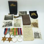 Royal Navy WWII medals comprising 1939/1945 Star, Atlantic Star, War Medal and Defence Medal for