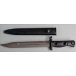 British L1A3 pattern bayonet stamped 960 025 B to grip, with 20cm fullered 'bowie' style blade