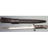 British 1888 pattern bayonet Mk1 second type with grip plates secured by two rivets, clear stamps to