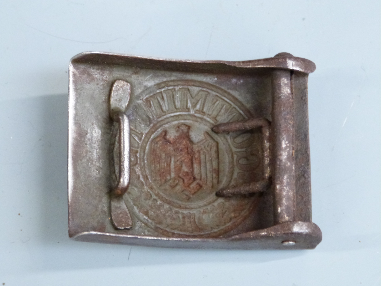 German Third Reich Nazi 'Got Mit Uns' steel belt buckle - Image 2 of 2