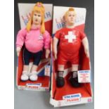 Two Character Gifts plush talking Little Britain dolls, both in original boxes.
