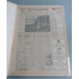 A folio of 'Evening News' newspapers relating to the sinking of the Titanic, circa April 1912