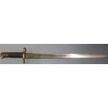 British 1875 pattern volunteer sawback sword bayonet Alex Coppell makers with 46.5cm sawback removed