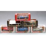 Six Burago 1:24 scale diecast model vehicles comprising Mercedes-Benz 300 SL (1954), two Ford AC