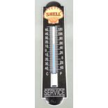 Shell Service enamel advertising thermometer, height 30cm