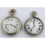 Two London North Eastern Railway keyless winding open faced pocket watches, one Limit the other