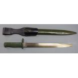 German 88/98 pattern Ersatz all steel knife bayonet with nine grooved hilt, acceptance stamp to