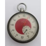 British Railways Midland Region Lemania Nero stopwatch, with subsidiary dial, black numerals, red