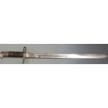 British 1875 pattern volunteer sawback sword bayonet Alex Coppell makers, with 46.5cm sawback