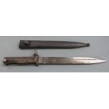 German 88/98 pattern Ersatz all steel bayonet stamped 6400 to crosspiece with 25cm fullered blade