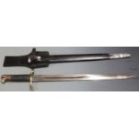 British 1887 pattern Martini Henry sword bayonet Mk4, clear stamps to ricasso and pommel, with