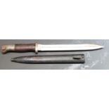 German 84/98 pattern sawback bayonet with flashguard, Gottlieb Hammesfahr Solingen Foche to ricasso,