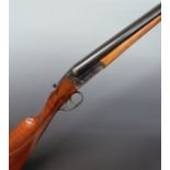 Essex 12 bore side by side shotgun with engraved locks, trigger guard, underside and top plate, gold