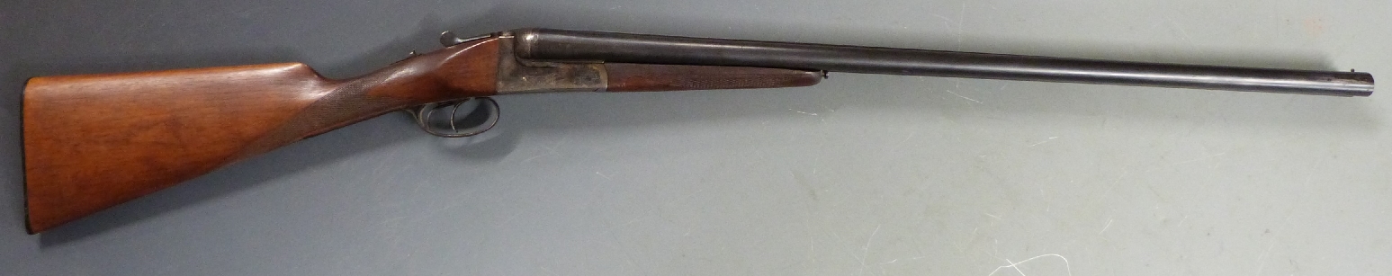 Essex 12 bore side by side shotgun with engraved locks, trigger guard underside and top plate, - Image 3 of 7